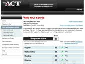 picture of ACT score result of 36 points